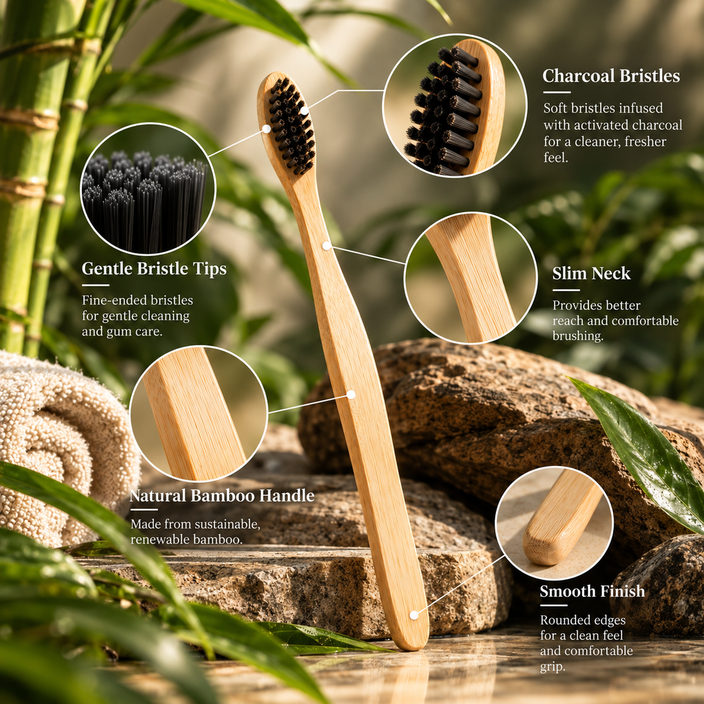 Bamboo Toothbrush (Pack of 5)